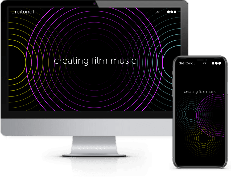 Dreitonal, desktop and mobile examples