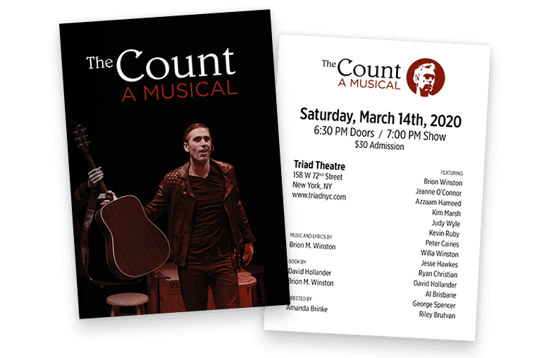 The Count, A Musical print materials v1